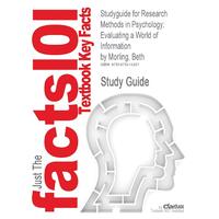 Studyguide for Research Methods in Psychology Paperback Book