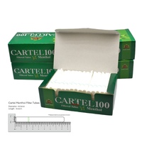 500x Cartel Full Flavour Menthol Filter Tubes King Size Tobacco Cigarette Green