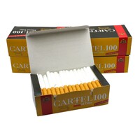 500x Cartel Full Flavour 25mm Filter Tubes Tobacco Cigarette Smoking Orange