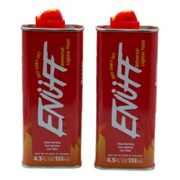 2 x Enuff Genuine Lighter Premium FLUID Fuel Petrol Refill 133ml