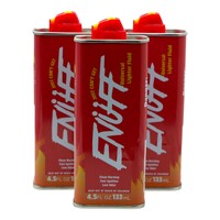 3 x Enuff Genuine Lighter Premium FLUID Fuel Petrol Refill 133ml