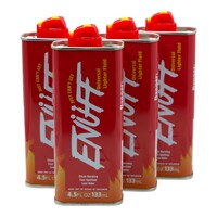 4 x Enuff Genuine Lighter Premium FLUID Fuel Petrol Refill 133ml