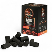 MIK Coco Hexagonal Hookah Charcoal 1kg Box - Premium Natural Coconut Briquettes