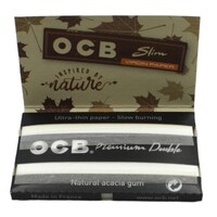 1 OCB Premium Black Double Papers Regular Size Cigarette Roll Paper 100 Leaves