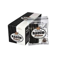 Box of 12 Ranch Deluxe Black Micro Slim Cigarette Filters 12X130-1560 Tips Total