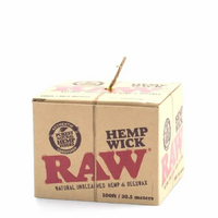 30.5 Metre 100 feet RAW Hemp Wick Natural Unbleached Hemp & Beeswax Roll Box