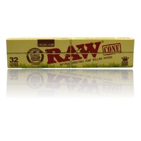 Raw Organic Natural Unrefined King Size Cones Pre Rolled Paper 32 Pack Cone