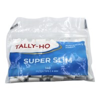 Tally-Ho Super Slim Blue Filter Tips Paper Extra Strength 140 Count