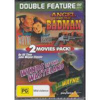 JOHN WAYNE -DOUBLE FEATURE ANGEL AND THE BADMAN & WINDS OF WASTELAND - DVD New