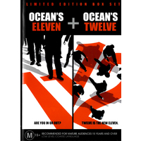 OCEANS ELEVEN + OCEANS TWELVE - Rare DVD Aus Stock New Region 4