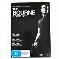 The Bourne 3 Disc Set - Rare DVD Aus Stock PREOWNED: DISC LIKE NEW