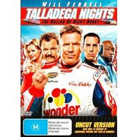 Talladega Nights : The Ballad of Ricky Bobby -Rare Preowned DVD: DISC LIKE NEW Aus Stock Comedy