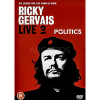 RICKY GERVAIS LIVE POLITICS -Rare DVD Aus Stock Comedy Preowned: Excellent Condition