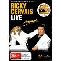 RICKY GERVAIS LIVE: ANIMALS -Rare DVD Aus Stock Comedy Preowned: Excellent Condition