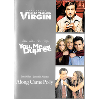 THE 40 YEAR OLD VIRGIN AND YOU, ME AND DURPEE AND ALONG CAME POLLY -DVD -Comedy 