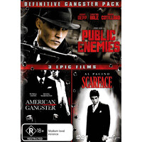 Public Enemies / American Gangster / Scarface : The Gangster Collection - Preowned DVD Excellent Condition 