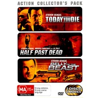 TODAY YOU DIE + HALF PAST DEAD + BELLY OF THE BEAST: ACTION PACK DVD Preowned: Disc Excellent