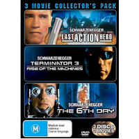 Last Action Hero / Terminator 3 Rise Of The Machines / The 6th Day - 3 Movie Collector's Pack DVD Preowned: Disc Excellent