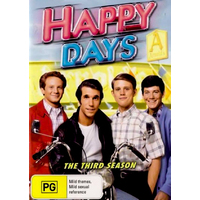 HAPPY DAYS : SEASON 3 -DVD Comedy Series Rare Aus Stock Preowned: Excellent Condition