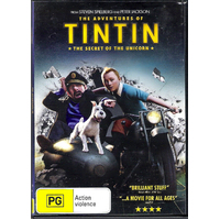 The Adventures of Tintin The Secret Of The Unicorn DVD Preowned: Disc Excellent