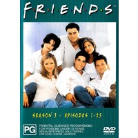 Friends - Series 3 -DVD Comedy Series Rare Aus Stock Preowned: Excellent Condition