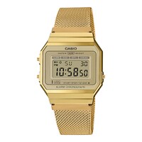 Casio Vintage Digital Watch Gold Steel Mesh - A700WMG-9A