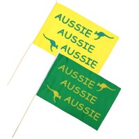2 Pack Aussie Handheld Flag 44 x 29cm Australian Olympics Home Decor Sport Decor Australia Day