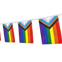 3.6m Rainbow Gay LGBTQ+ Pride Inclusive Bunting Flag Party Birthday Banner Hanging Decor