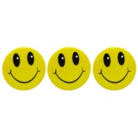 3 Pack Large Smiley Face Badge Pin Yellow Emoji Emoticon Loot Bag Birthday Pride Happiness