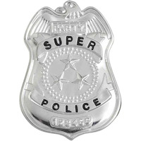 Super Police Badge FBI Cop Detective Officer Agent Constable Costume Accessory Halloween