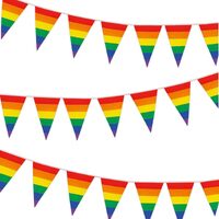 3.6m Rainbow Gay LGBTQ+ Pride Bunting Flag Party Banner Birthday Hanging Decor