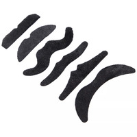 6pcs Fake Moustaches Funny Halloween Costume Self Adhesive Whisker Mexican Party