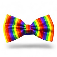 Men's Rainbow Bow Tie Wedding Gay Pride Fancy Costume Mardi Gras LGBTQ+ Party