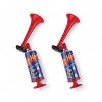 2 x Air Horn Hand Held Pump Action Party Prop Reusable Novelty Sport Events Festival