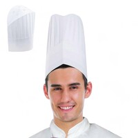 White Chef Hat Kitchen Master Costume Party Dress Up Cook Baker BBQ Adult & Kids