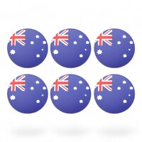 6 x Australia Flag Badge Enamel Lapel Pin Badge Flag - Anzac Day Tie Pin AU Stock