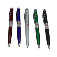 Assorted Laser Ballpoint Pen Pointer LED Torch Light Lazer 3 in 1 Training Tool