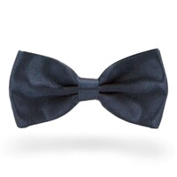 Men's Navy Blue Satin Bow Tie Solid Colour Pre Tied Bowtie Necktie Tuxedo Wedding Women