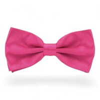 Men's Pink Satin Bow Tie Solid Colour Pre Tied Bowtie Necktie Tuxedo Wedding Women