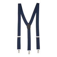 Navy Blue Unisex Suspenders Braces Elastic Strong Clip On Adjustable Formal Wedding Party