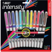 BIC Intensity Permanent Ultra Fine Point Marker Pack of 12 Markers Fashion AU 
