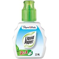Paper Mate Liquid Paper 2-in-1 Correction Fluid White Out-Bottle Brush Crafts 