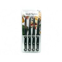 4 Steak Knives Dinner Set Stainless Steel Sharp Serrated Dishwasher Safe Knife