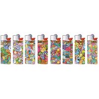 50x BIC Maxi Crazy World Lighters Various Colour Box J26