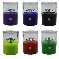 USB Rechargeable Electric Herb and Tobacco Grinder Portable Crusher Machine - Assorted 