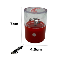 Red USB Rechargeable Electric Herb and Tobacco Grinder - Portable Crusher Machine