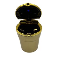 Portable Car Ashtray Truck Cigarette Smoke Ashtray Ash Cylinder Holder Auto - Gold 