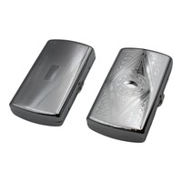 2 x Portable Metal Cigarette Case Classic 12-Piece Carry Box Assorted Design