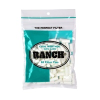 Ranch Cool Menthol Supa Slim Cigarette Filters, 1 Bag of 80 Filter Tips