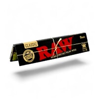 RAW Black King Size Slim Classic Hemp Natural Unrefined Papers